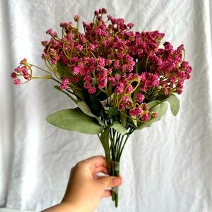 NWT Artificial Pink Baby’s Breath Bouquet – Realistic Faux Gypsophila Flowers